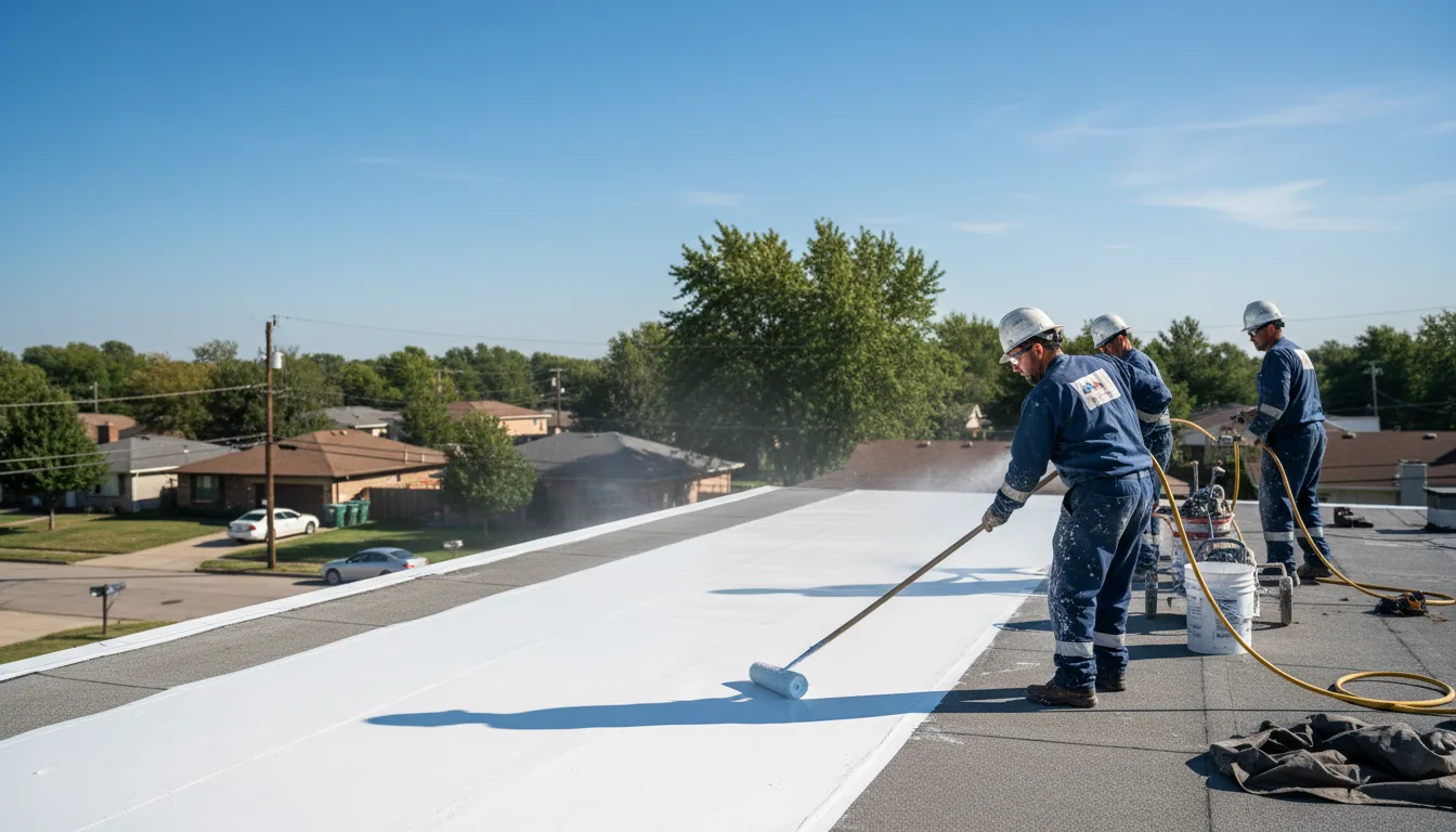 Commercial roof coating in Woodhull, NY near me